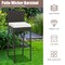 Costway Patio Wicker Barstools Bar Height Chairs W/ Cushions Backyard Off White